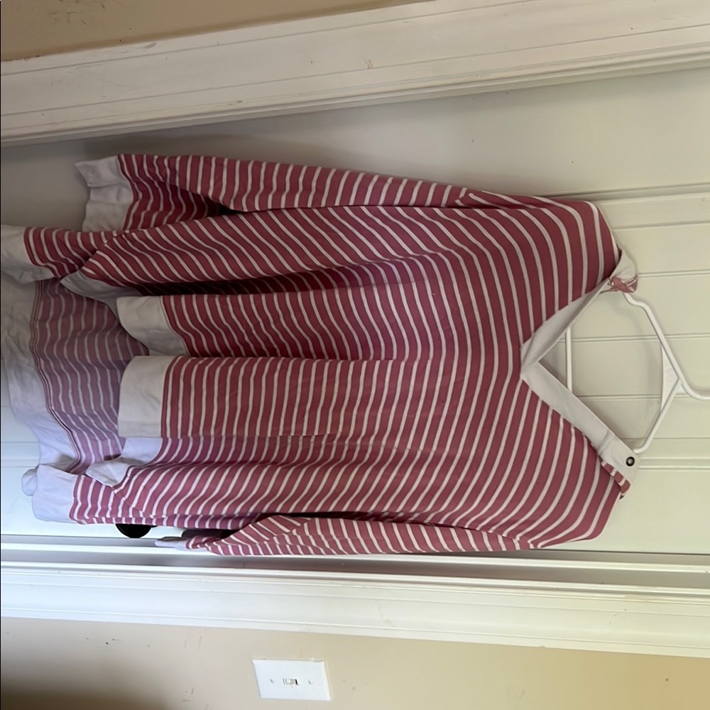 Jane and Delancey Pink and White Striped Sweater